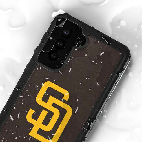 MLB San Diego Padres - Solid Distressed Galaxy S23 Waterproof Case