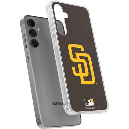 MLB San Diego Padres - Solid Distressed Galaxy S24 Plus Clear Case