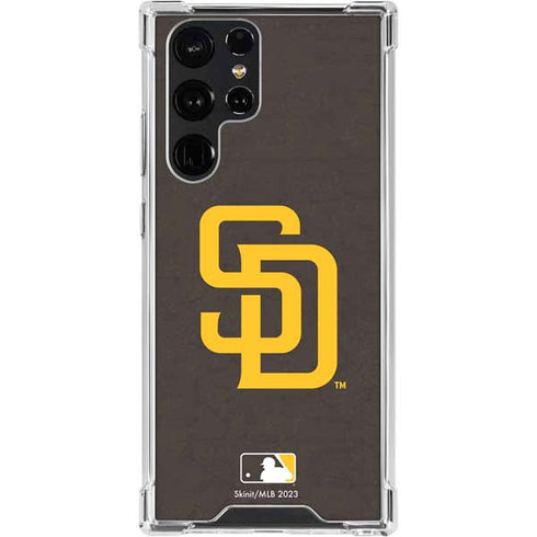 MLB San Diego Padres - Solid Distressed Galaxy S24 Ultra Clear Case