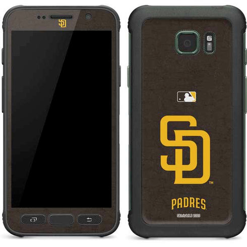 MLB San Diego Padres - Solid Distressed Galaxy S7 Active Skin