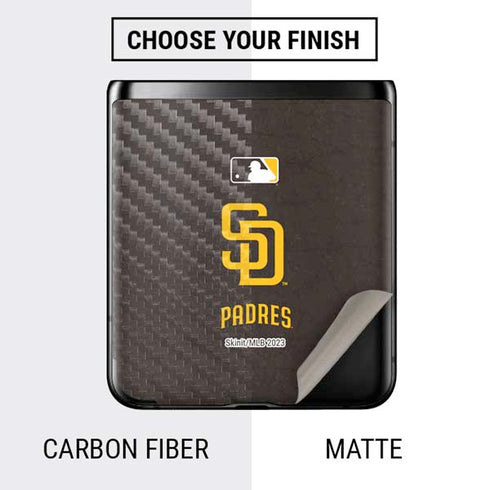 MLB San Diego Padres - Solid Distressed Galaxy Z Flip Skin