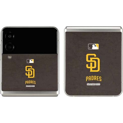 MLB San Diego Padres - Solid Distressed Galaxy Z Flip3 5G Skin