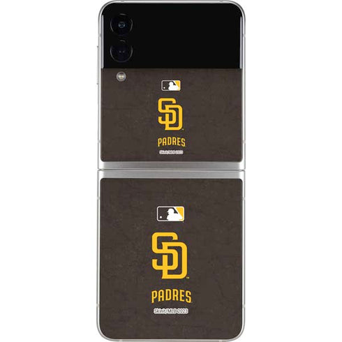 MLB San Diego Padres - Solid Distressed Galaxy Z Flip3 5G Skin