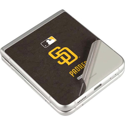 MLB San Diego Padres - Solid Distressed Galaxy Z Flip3 5G Skin