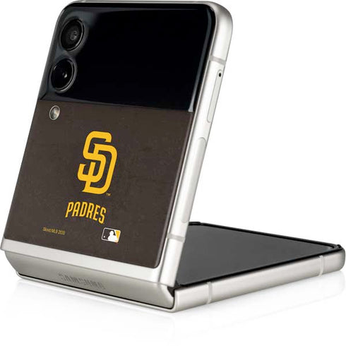 MLB San Diego Padres - Solid Distressed Galaxy Z Flip4 5G Skin