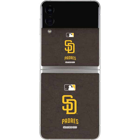 MLB San Diego Padres - Solid Distressed Galaxy Z Flip4 5G Skin
