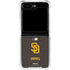 MLB San Diego Padres - Solid Distressed Galaxy Z Flip5 5G Clear Case