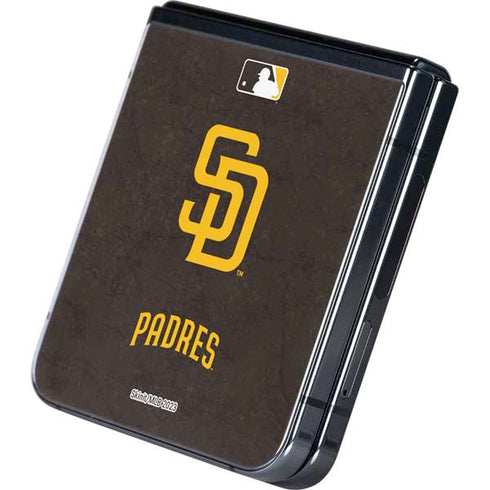 MLB San Diego Padres - Solid Distressed Galaxy Z Flip5 5G Skin
