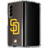 MLB San Diego Padres - Solid Distressed Galaxy Z Fold4 5G Clear Case