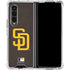 MLB San Diego Padres - Solid Distressed Galaxy Z Fold4 5G Clear Case