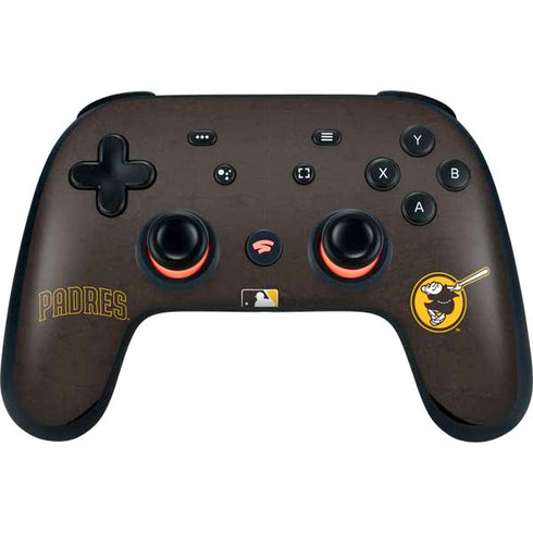 MLB San Diego Padres - Solid Distressed Google Stadia Controller Skin