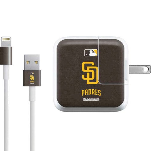 MLB San Diego Padres - Solid Distressed iPad Charger (10W USB) Skin