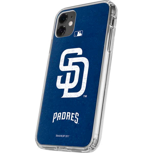 MLB San Diego Padres - Solid Distressed iPhone 11 Clear Case