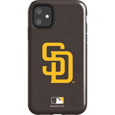 MLB San Diego Padres - Solid Distressed iPhone 11 Impact Case