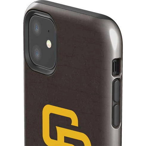 MLB San Diego Padres - Solid Distressed iPhone 11 Impact Case