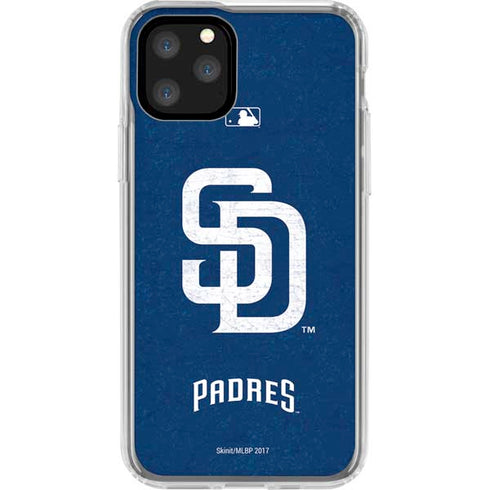 MLB San Diego Padres - Solid Distressed iPhone 11 Pro Clear Case