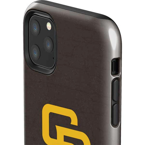 MLB San Diego Padres - Solid Distressed iPhone 11 Pro Max Impact Case