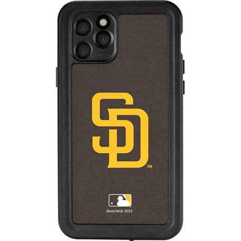MLB San Diego Padres - Solid Distressed iPhone 11 Pro Waterproof Case