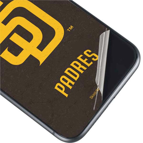 MLB San Diego Padres - Solid Distressed iPhone 11 Skin