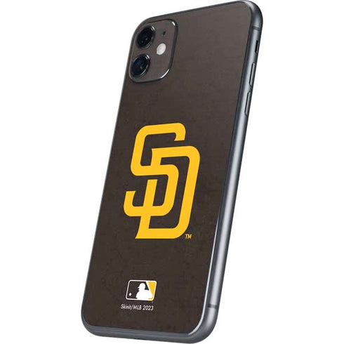 MLB San Diego Padres - Solid Distressed iPhone 11 Skin