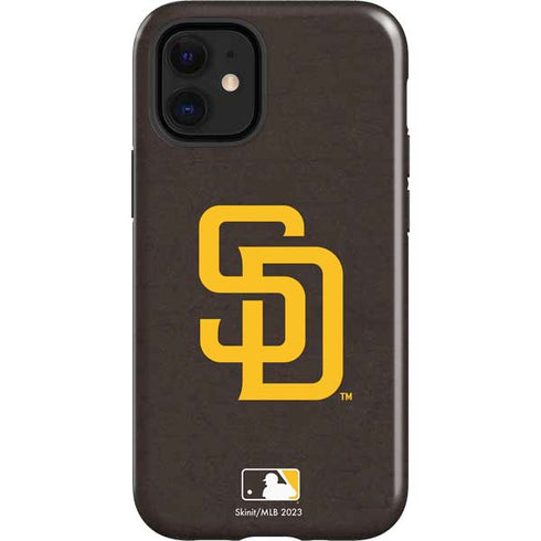 MLB San Diego Padres - Solid Distressed iPhone 12 Mini Impact Case