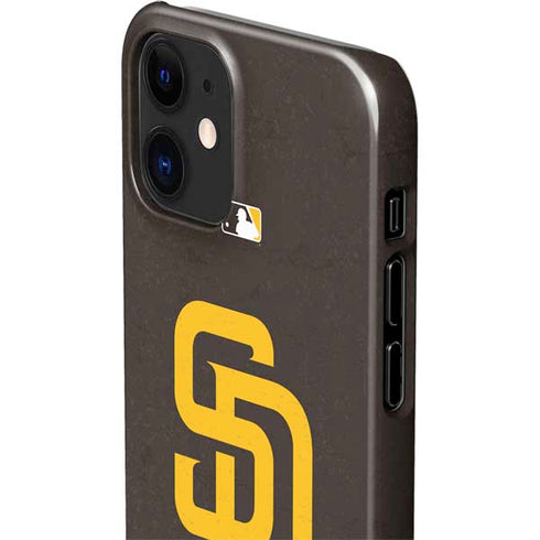 MLB San Diego Padres - Solid Distressed iPhone 12 Mini Lite Case