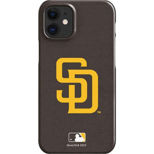 MLB San Diego Padres - Solid Distressed iPhone 12 Mini Lite Case