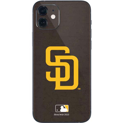 MLB San Diego Padres - Solid Distressed iPhone 12 Mini Skin