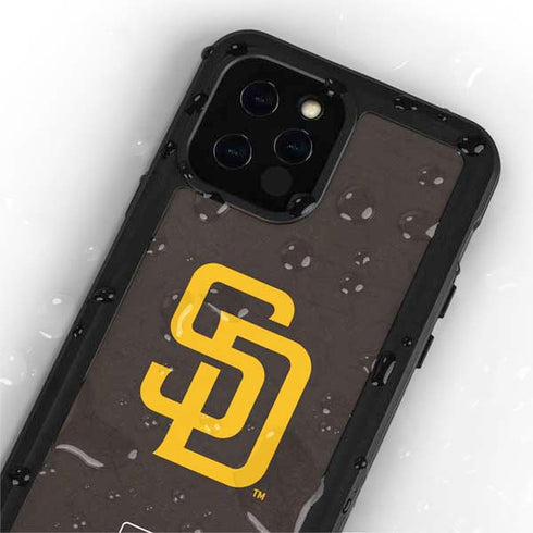 MLB San Diego Padres - Solid Distressed iPhone 12 Pro Waterproof Case