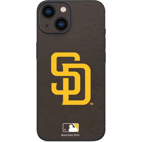 MLB San Diego Padres - Solid Distressed iPhone 13 Mini Skin