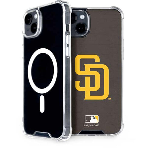 MLB San Diego Padres - Solid Distressed iPhone 14 MagSafe Case