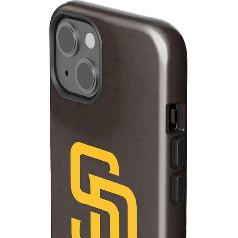 MLB San Diego Padres - Solid Distressed iPhone 14 Plus Impact Case
