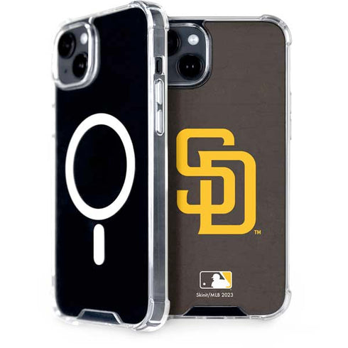 MLB San Diego Padres - Solid Distressed iPhone 15 Plus MagSafe Case
