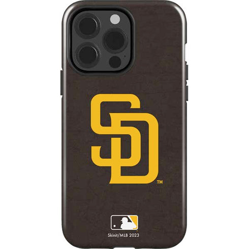 MLB San Diego Padres - Solid Distressed iPhone 15 Pro Impact Case
