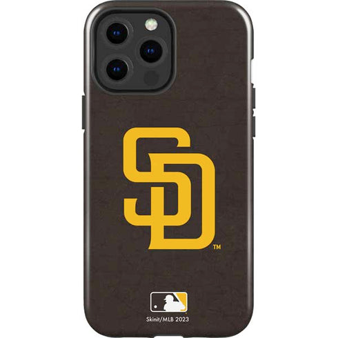 MLB San Diego Padres - Solid Distressed iPhone 15 Pro Max Impact Case