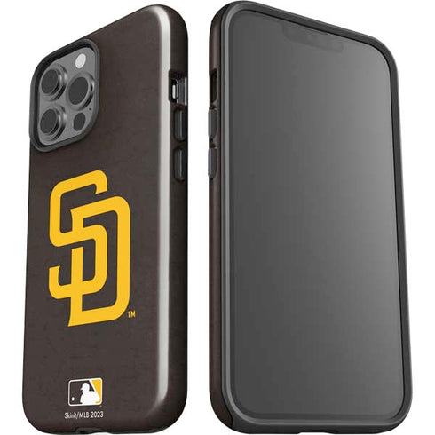 MLB San Diego Padres - Solid Distressed iPhone 15 Pro Max Impact Case