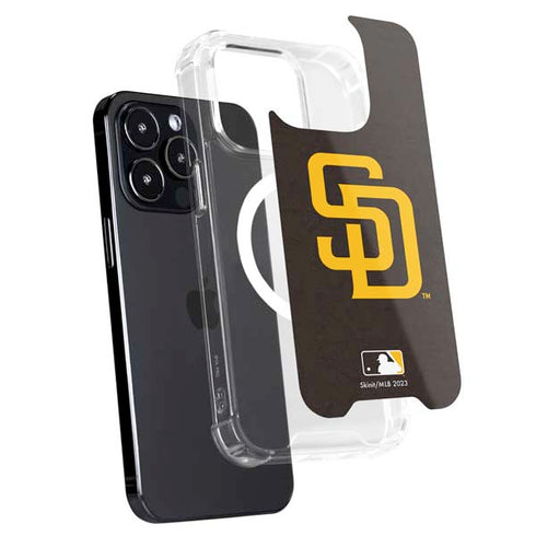 MLB San Diego Padres - Solid Distressed iPhone 15 Pro Max MagSafe Case