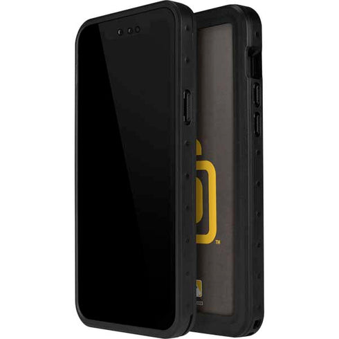 MLB San Diego Padres - Solid Distressed iPhone 14 Pro Max Waterproof Case