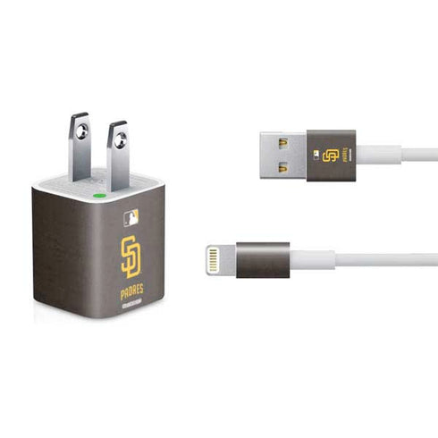 MLB San Diego Padres - Solid Distressed iPhone Charger (5W USB) Skin