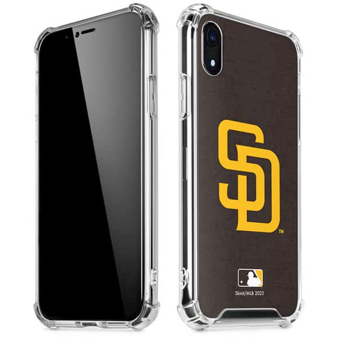 MLB San Diego Padres - Solid Distressed iPhone XR Clear Case