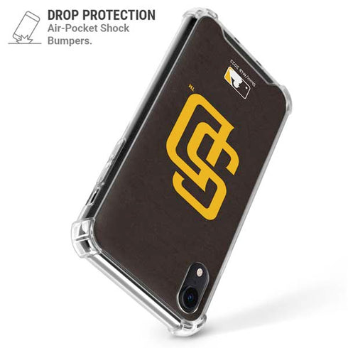 MLB San Diego Padres - Solid Distressed iPhone XR Clear Case