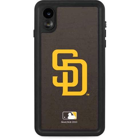 MLB San Diego Padres - Solid Distressed iPhone XR Waterproof Case