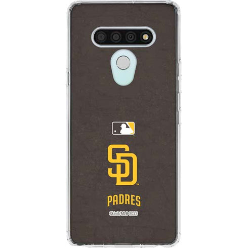 MLB San Diego Padres - Solid Distressed LG Stylo 6 Clear Case