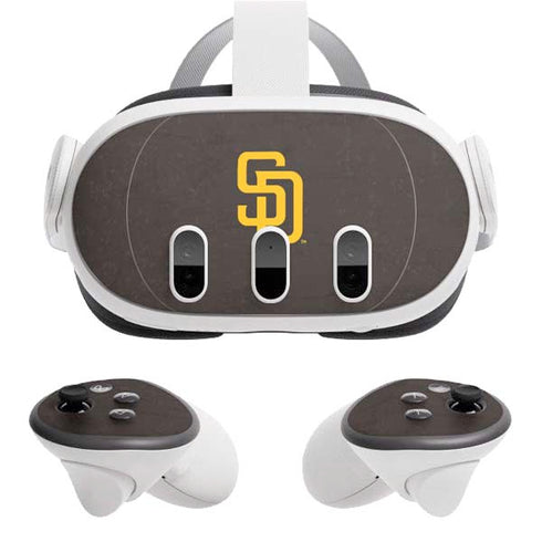MLB San Diego Padres - Solid Distressed Meta Quest 3 Skin