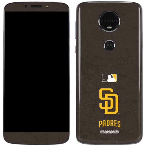 MLB San Diego Padres - Solid Distressed Moto E5 Plus Skin
