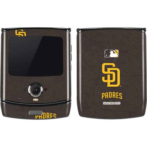 MLB San Diego Padres - Solid Distressed Motorola RAZR Skin