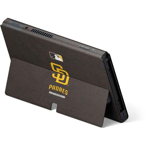 MLB San Diego Padres - Solid Distressed Nintendo Switch OLED (2021) Skin
