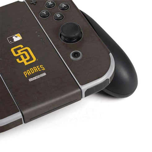 MLB San Diego Padres - Solid Distressed Nintendo Switch OLED (2021) Skin