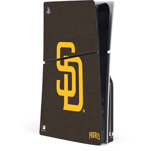 MLB San Diego Padres - Solid Distressed PS5 Slim Disk Console Skin