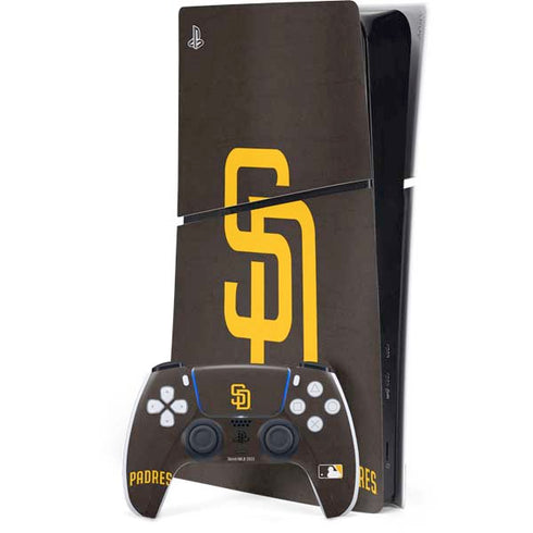 MLB San Diego Padres - Solid Distressed PS5 Slim Digital Edition Console Skin